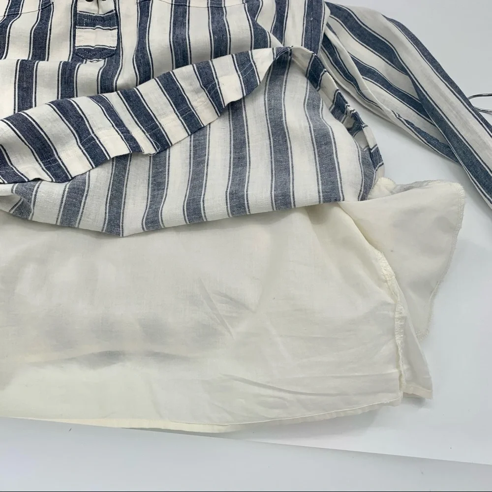 Madewell Striped Linen Blend Shirt Dress - Picture 14 of 15